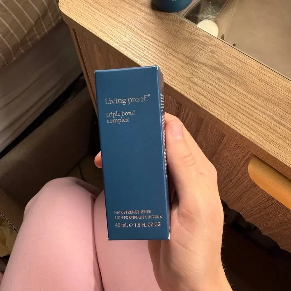 Living Proof clarifying detox, shampoo, and triple bond complex